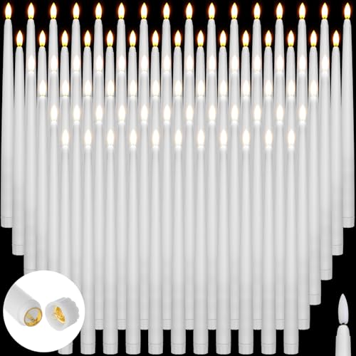 Bougies coniques sans flamme réalistes lot de 100 bougies de 31 cm