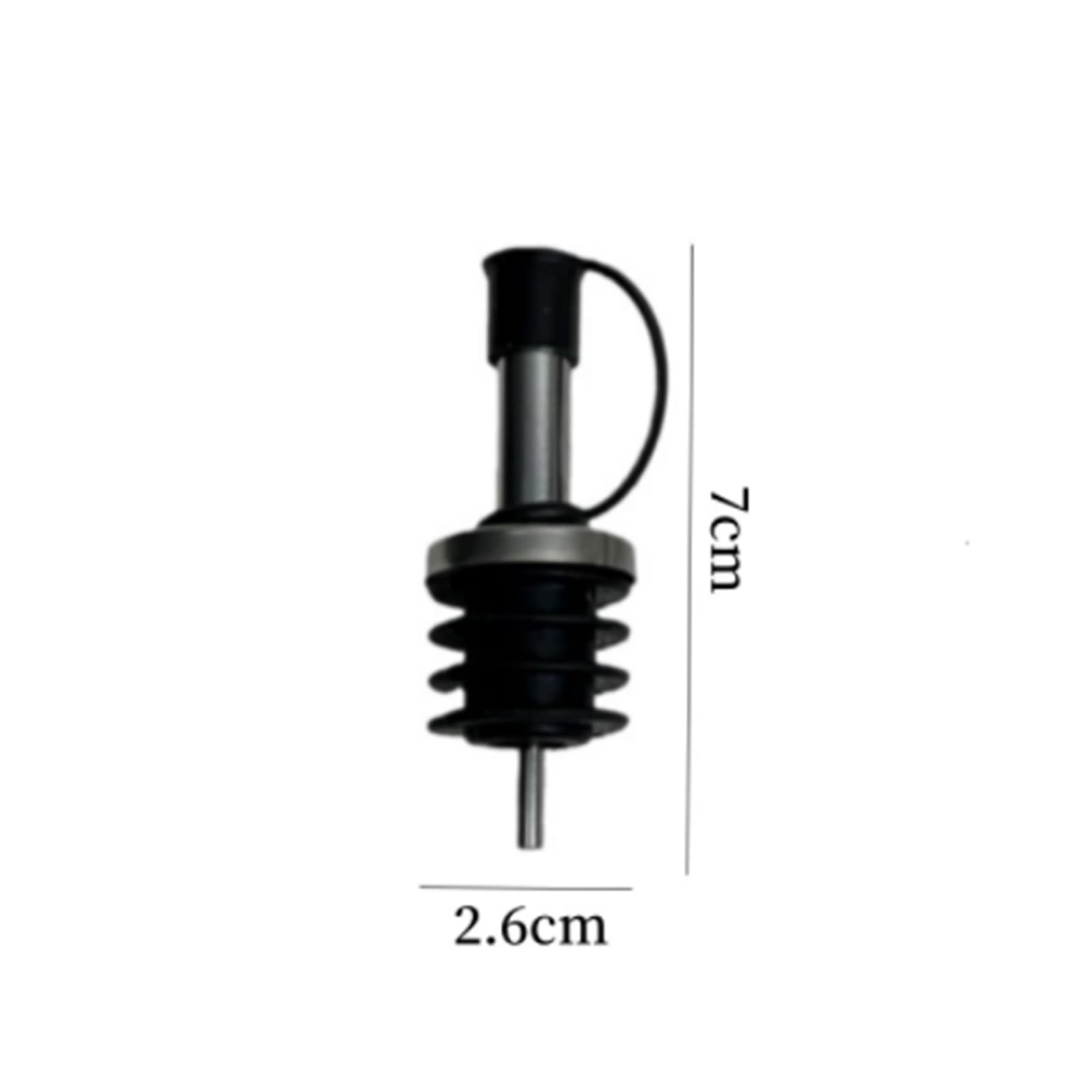 Bouchons à vin 30 pièces verseur de bec bouteille d'huile en acier inoxydable avec bouchon flacon liège distributeur d' for garder le Champagne frais(Black)
