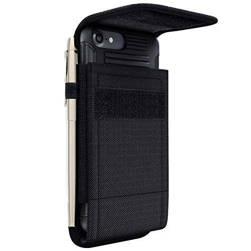 Pitau Holster For Iphone 14 Plus, 14 Pro Max, 13 Pro Max, 12 Pro Max, 11 Pro Max, 8 Plus, 7 Plus, Cell Phone Belt Holder Case With Belt Clip Pouch (Fits Large Iphone With Otterbox Commuter Case) Black #TOP3