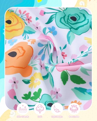 Image of Saeaby Toddler Little Girls Swimsuit Summer Halter Ruched Tankini 2 Piece Bathing Suit for Girl Beach Swimwear 3-8Y