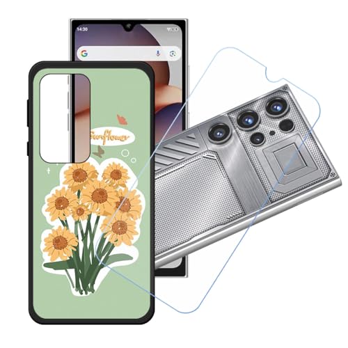 Oukitel C61 GT�p�����K���X�X�N���[���K���X�t��GYDQQKJ�P�[�X�A�_��ȃ\�t�g�ی�P�[�X�J�o�[Oukitel C61 GT�p�V���R���W�F��TPU�P�[�X�J�o�[�i6.88 "�j- LH90