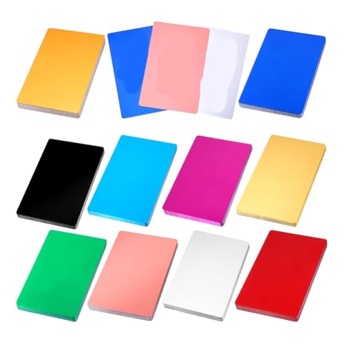 Cartes de visite en métal vierges 3.4x2.2 pouces pour gravure aluminium CNC et DIY