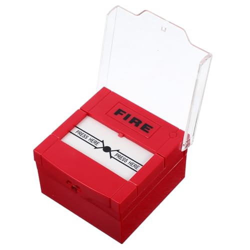 MAGICLULU Pulsador de Alarma contra Incendios Rojo, Botón de Reinicio Manual Resistente al Clima, para Montaje en Pared, Punto de Llamada de Emergencia en Oficinas y Zonas Comunitarias