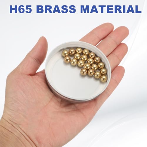 QUARKZMAN 20 Stk. Kugellagerkugeln, 8mm Präzisions-H65 Messing Kugellagerkugeln Industrielle Messingkugeln für Maschinen, Automobil und DIY