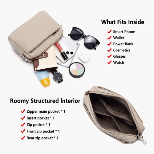 Westbronco Small Crossbody Bags For Women, Shoulder Handbags, Wallet Satchel Purse With Adjustable Strap Khaki #TOP2