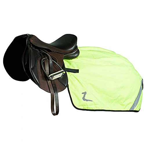 Horze High-Visibility Reflective Horse Quarter Sheet Riding Blanket With Fleece Lining - Yellow - Pony #TOP17