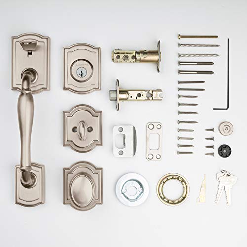 Baldwin Wesley, Front Entry Handleset With Interior Knob, Featuring Smartkey Deadbolt Re-Key Technology And Microban Protection, In Satin Nickel #TOP5