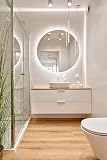 BD ART - Wall Mirror - Bathroom Mirror - Round Diameter 80 cm - with LED Lighting - Light Colour Cool White 4200 K, IP44 - Large Mirror - Full Length Mirror - Bathroom Wall Mirror - 5