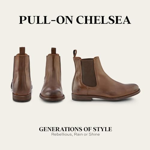 Image of Frye Tyler Chelsea Boots for Men Designed with Flexible Blake Construction and Elasticated Side Panels, Comfort Footbed and Full Leather Lining - 6 inch Shaft Height