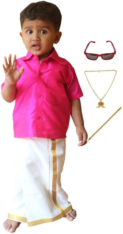 Boys Silk Cotton Traditional Dhoti & Shirt Set
