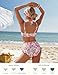 Hanna Nikole Women High Waisted Bikini Sets Ruffle 2 Piece Bathing Suit Tummy Control Sexy Retro Swimsuits Beachwear Red Tiny Flowers L