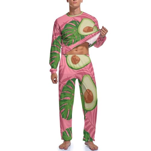 Pyjama homme original avocat vert rose une idée cadeau douce - 3
