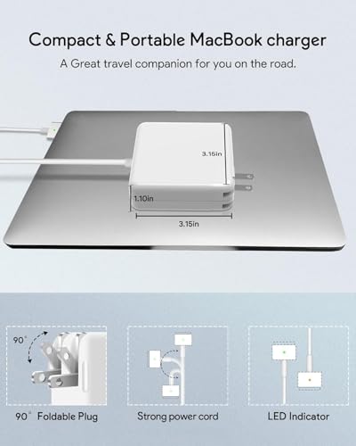 Image of NSPENCM 85W Mac Book Pro Charger, Replacement AC 85w 2T-Tip Connector Power Adapter,Laptop Charger Compatible with MacBook pro & Mac Book Pro 13 inch-15 inch Retina After Mid 2012
