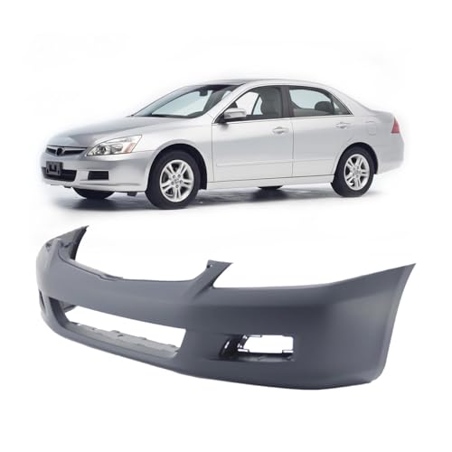 Primed Front Bumper Cover w/Fog Light Holes Fits 2006-2007 Honda Accord
