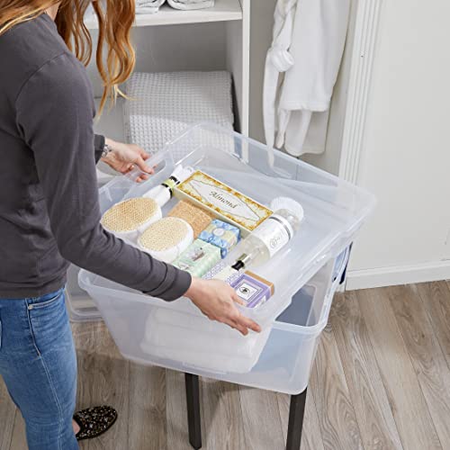 Rubbermaid Tray For 71 Qt Cleverstore Clear Plastic Storage Bins, Pack Of 2, Clear Plastic Tray With Built-In Handles, Maximize Storage, Great For Small Or Delicate Items #TOP2