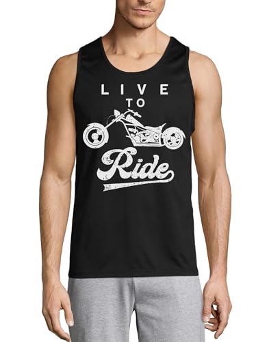 Débardeur homme Live to Ride vêtement sans manches coton noir