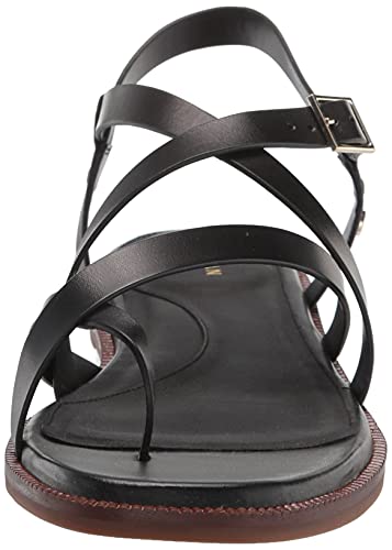 Cole Haan Women's Wilma Strappy Sandal Flat, Black Princess/Black, 8 #TOP1