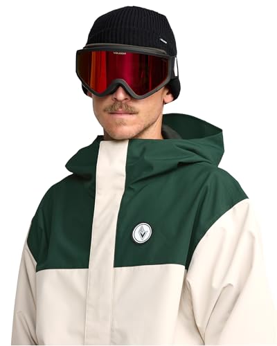 Image of Volcom Men's Buckthreeeighty Snowboard Jacket - 10k Waterproof 2-layer Shell, Zip Tech