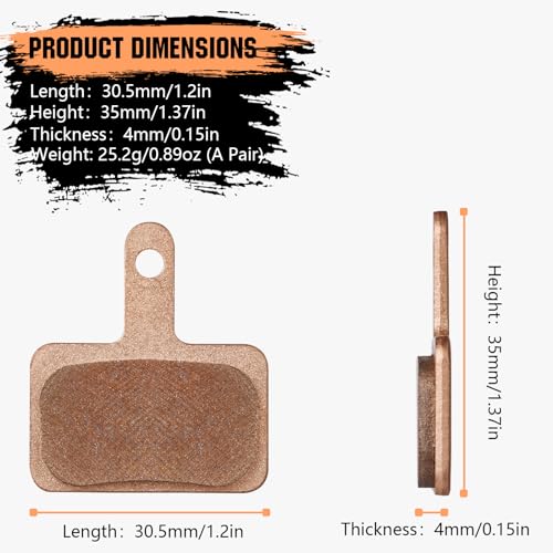 Zacro Bike Brake Pads, 4 Pairs Semi-Metallic Bicycle Disc Brake Pads Fit for Tektro Shimano TRP Br-M575 B01s Mt200 M525 M515 T615 T675 M505 M495 M486 M485, Mountain MTB Ebike Brake Pads Replacement by Zacro - Image 4