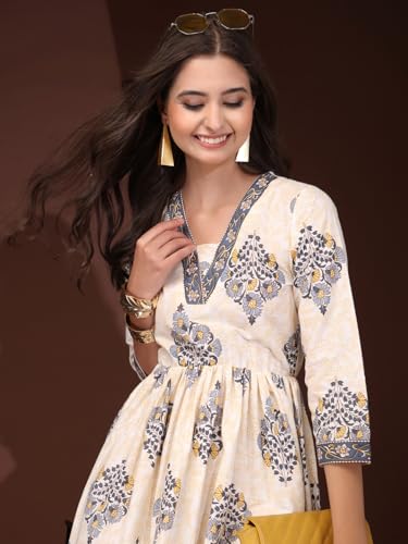 Image of Deavish Women Rayon Printed Full Length Fit & Flared Western Maxi Dress | Maxi Dress for Women