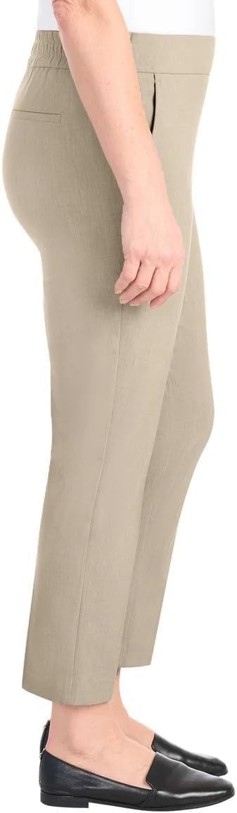 Hilary Radley Women's Pull-on Dress Pants, 4-Way Stretch, Elastic Waist, Front Pockets - Image 2