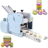 DPQYJPP Wonton Pi Que Hace La MáQuina AutomáTica Gyoza Skin Commercial/Home Dumpling Wrapper Maker, Multifuncional EléCtrico Dumpling Skin Machine Ravioli Wonton Wrapper Machine,Roundmold