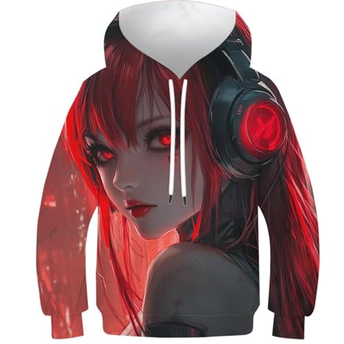 Sweat à Capuche 3D Cyber Bunny Idéal Collège et Jeux