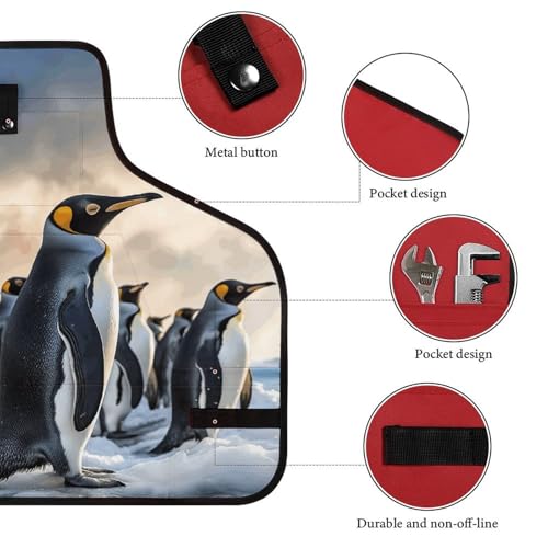 Delantal de trabajo Sea Penguin con múltiples bolsillos ajustable miniatura 3
