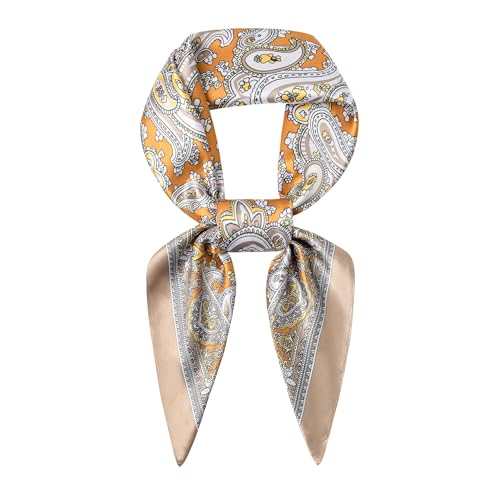 Image of 35 inch Men's Silk Cowboy Scarf - Oversized Western Bandana Neckwear, Large Square Scarf with Gift Packaging