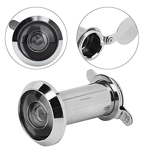 Paquete de 2 Mirillas para Puerta, Lente Convexa de Aleación de Zinc Sólido, Ángulo de Visión de 220 Grados, para Puertas de 35-60mm, Color Plata, Diámetro 16mm miniatura 7