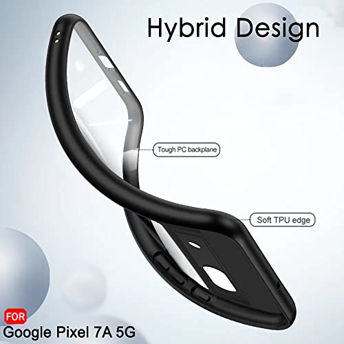 Image of TheGiftKart Ultra-Hybrid Shockproof Back Cover Case for Google Pixel 7A | Camera Protection Bump | Hard Back Cover Case for Pixel 7A (PC & TPU, Transparent Clear Back, Black Sides)