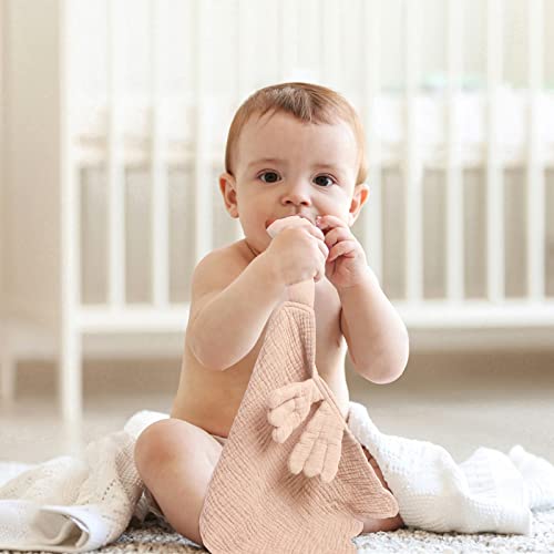 Image of lulumoon Goose Security Blanket: Muslin Lovey for Babies Travel & Daycare - Skin-Friendly Snuggle Toy for Self-Soothe