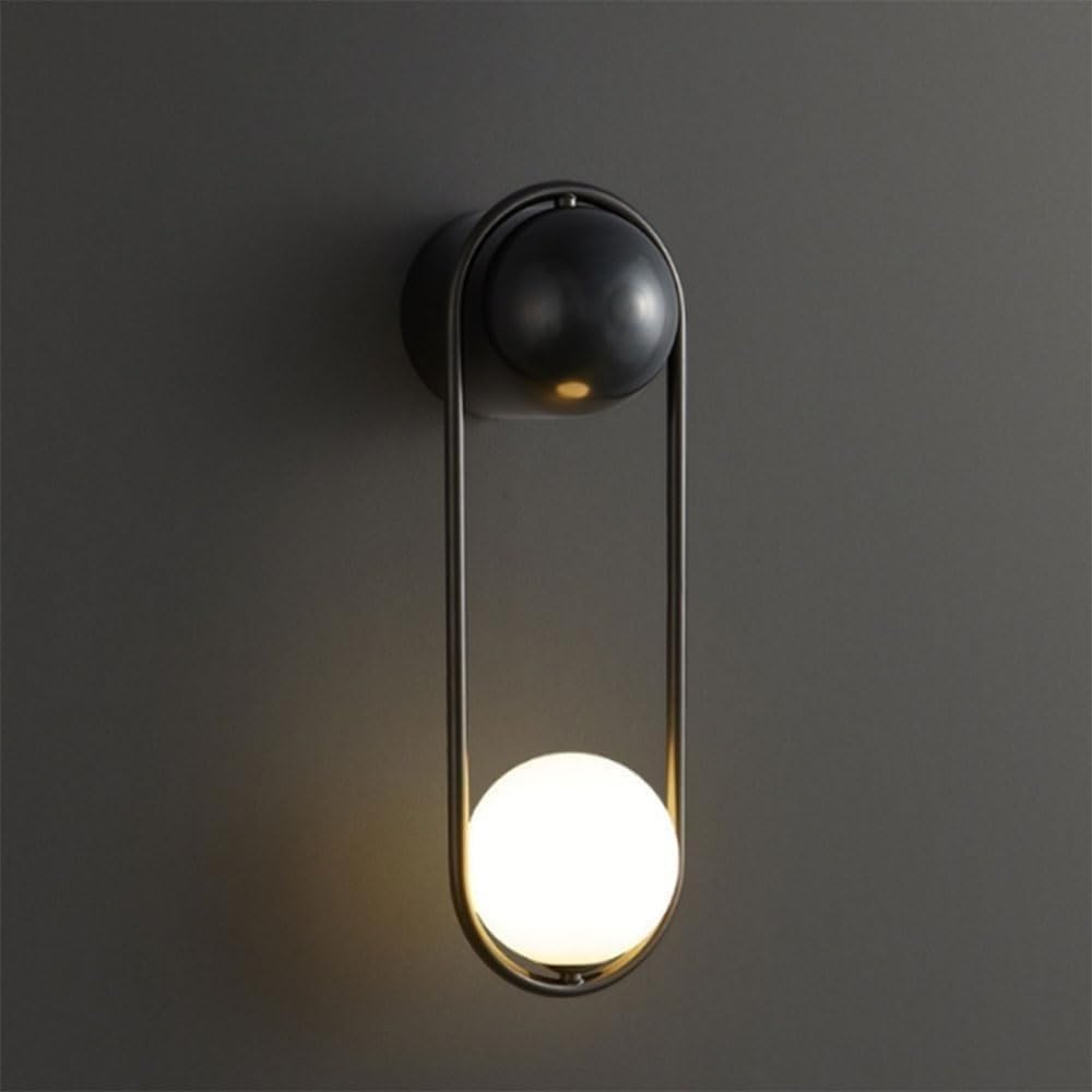 SMCCYYSD Post-Modern G9 Wall Light – Luxury All-Copper Orb Sconce for Bedroom, Living Room, Corridor Decor Simple Glass Lamps Home Lighting
