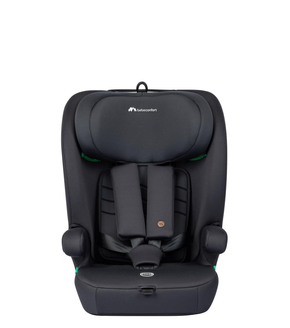 Bebeconfort Eros i-Safe, Alzador Coche Niño, De 15 Meses a 12 Años, 76-150 cm, Silla Coche Evolutiva, Seguridad R129, Protección frente a Impactos Laterales, 11 Posiciones Reposacabezas, Mineral Black