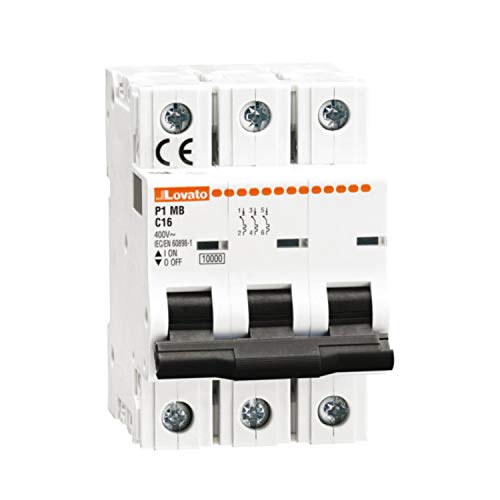 Interruptor magnetotérmico curva D 16A para cuadro eléctrico trifásico de 10kA