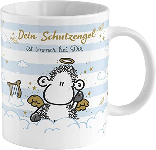 Sheepworld Zaubertasse mit Motiv Schutzengel | Motiv-Wechsel-Tasse, Porzellan, 35 cl, Tasse mit Spruch, Geschenkbox | Geschenk lustig, Überraschung | 47059