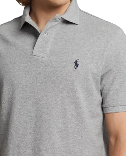 Image of POLO RALPH LAUREN Men's Classic Fit Mesh Pony Logo Polo Shirt (XL, NewGrey)