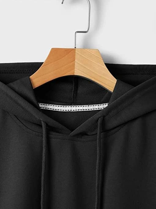 Image of Hoodie Crop Black Hoodies for Girls & Women