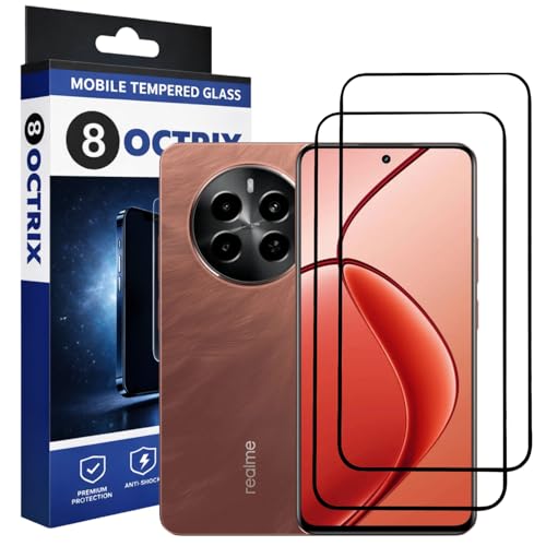 Image of Military-Grade Tempered Glass for Realme 12 Plus / P1 / Narzo 70 /70 Pro / 70 Turbo with Edge to Edge Coverage - Case Friendly, Installation Kit (Pack Of 2)