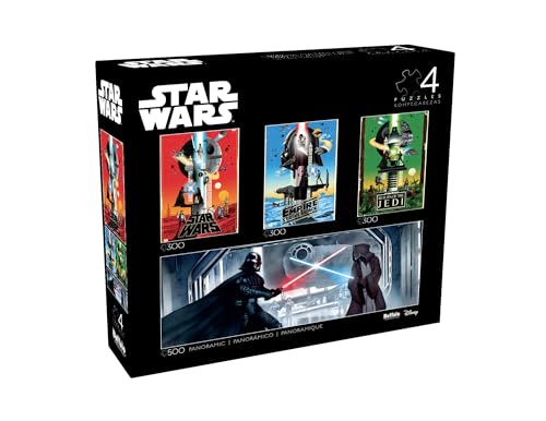 Buffalo Games – Star Wars 4 in 1 Multipack Jigsaw Puzzle Colorful Puzzle for Adults – Precision-Cut Pieces, Beautiful Artwork, and Hours of...