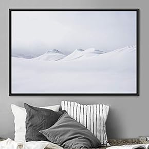 signwin Framed Canvas Wall Art Snow Mountain Cool...