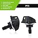 SLIMI 2 PCS Windshield Washer Nozzle, ABS Front Windshield Wiper Nozzles, Single Hole Adjustable Fan-shaped Washer, Universal for Most Cars, Trucks, SUVs (Black)