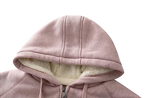 Victory Outfitters Women's Fleece Lined Zip Up Hoodies Casual Hooded Jacket Workout Full Zip Sweatshirts Pocket Coats4