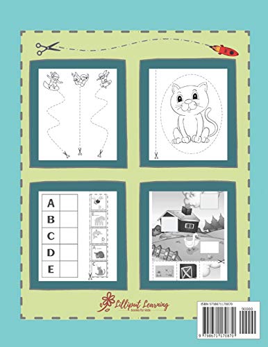 Scissor Skills Activity Book: Cutting Coloring & Pasting Practice Workbook for Kids - Preschoolers and Kindergarten Educational Readiness (Preschool & Kindergarten Readiness) - Image 2