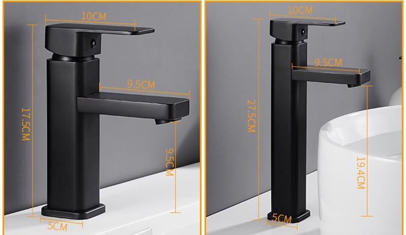 Mitigeur de salle de bain blanc JCAKES : robinet de lavabo ergonomique - 2