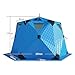 Winter Ice Fishing Tent, Fishing Tent with Stove Jack and Floor, 420D Insulated Layer Ice Shanty Hexagon Ice Huts (Blue)