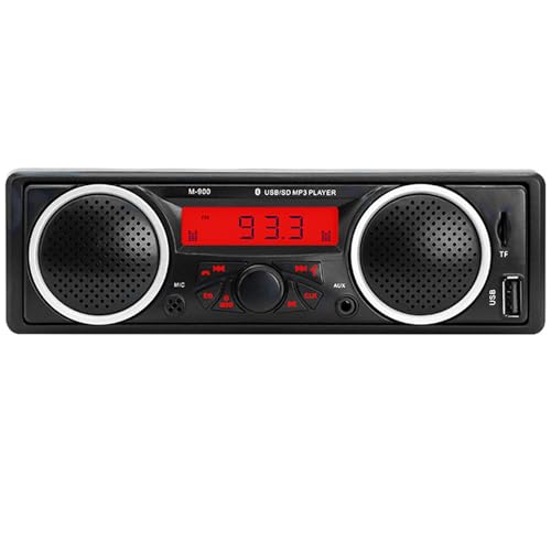 Single Din Car Stereo Bluetooth,1 Din 12V-24V Car Radio with Two Built-in Speakers, Car FM Audio...