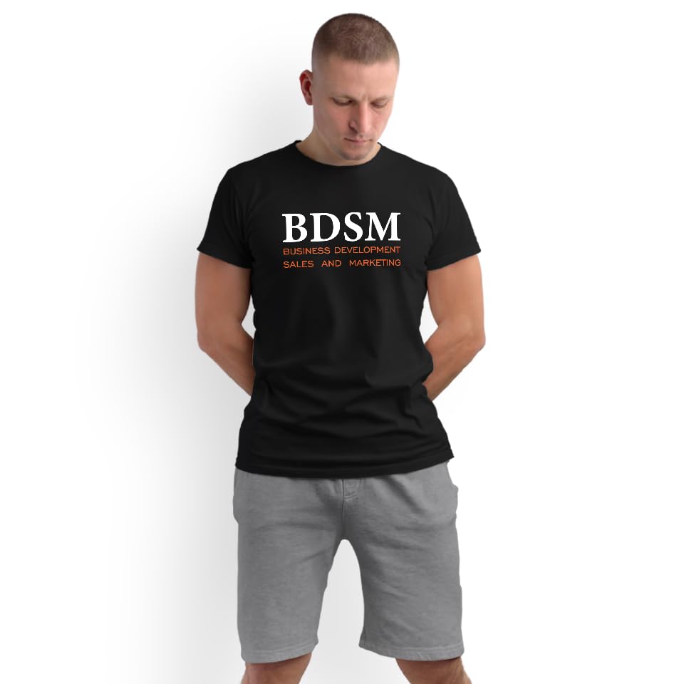 TeesmithsBDSM Graphic Printed Funny Round Neck Tshirt for Men & Women | Sales & Marketing