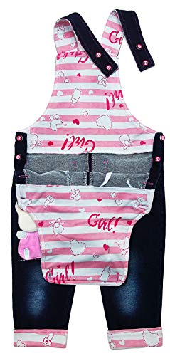 Kidscool Space Baby Girl Overalls,Toddler 3D Bear Decor Knitted Jean Pants,Blue,3-4 Years #TOP3