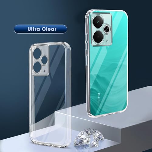 Image of Jkobi Back Cover for Realme 14T (Silicone Clear Shockproof Case with Camera Protection | Soft and Flexible | Transparent)